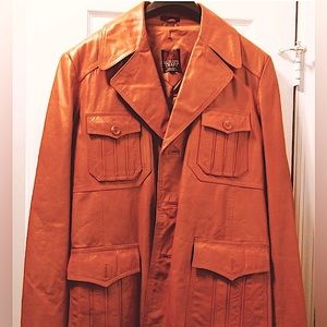 Vintage Leather Statement Blazer